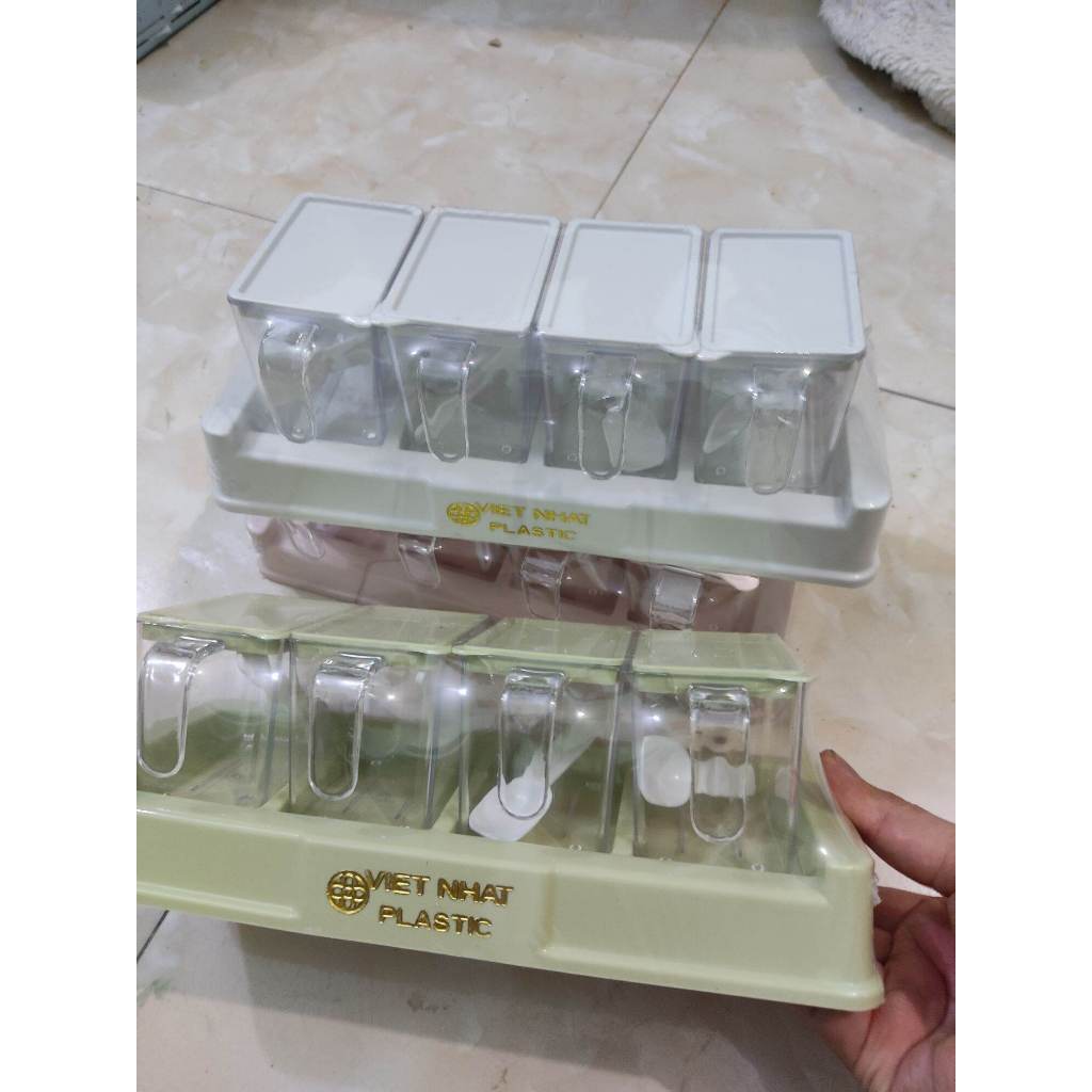 Bộ 4 Lọ Đựng Gia Vị Chính Hãng VIỆT NHẬT (Mã 2939)