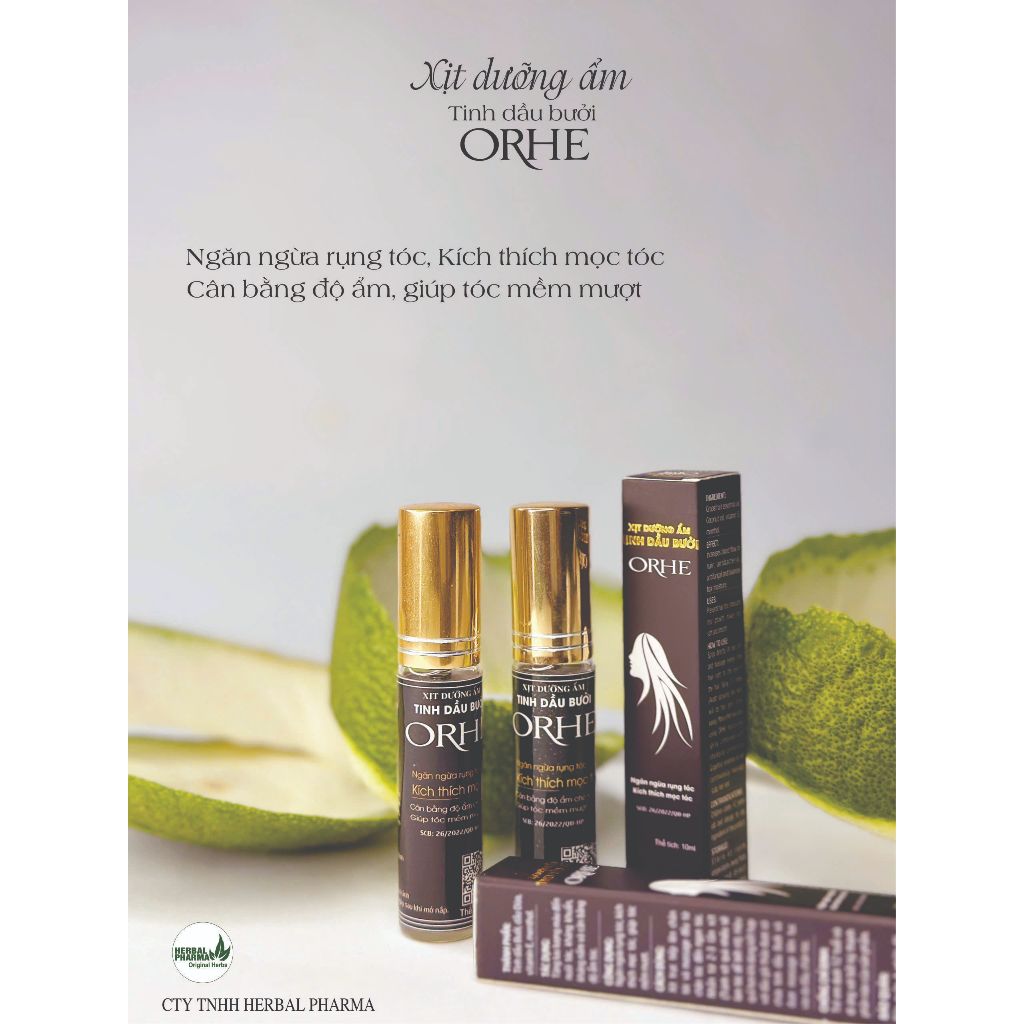 Xịt Bưởi ORHE (tinh dầu Bưởi, dầu dừa, vitamin E) 10ml