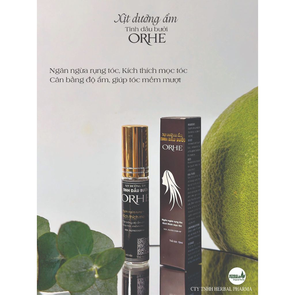 Xịt Bưởi ORHE (tinh dầu Bưởi, dầu dừa, vitamin E) 10ml