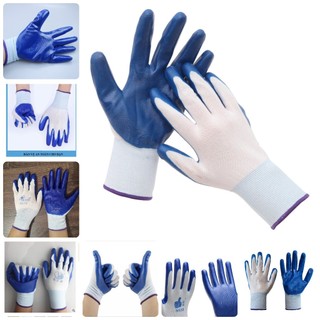 Bịch 12 Đôi Găng Tay Lao Động Phủ Sơn Xanh 518 Giá Sỉ Bền Đẹp - Bao Tay Bảo Hộ Dùng Trong Cơ Khí Xây Dựng