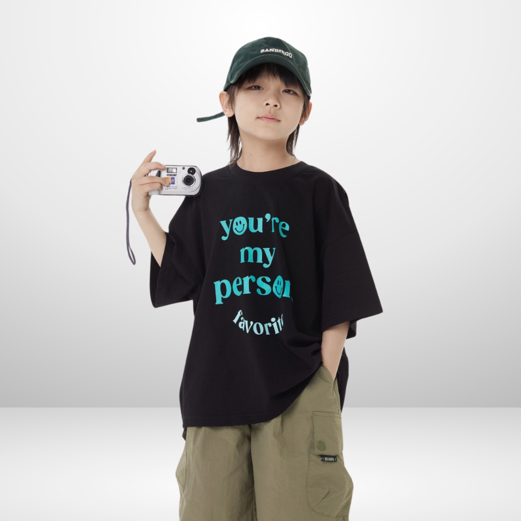 Áo Thun Ngắn Tay Mùa Hè Cho Bé Trai, Bé Gái In Hình Năng Động, Cổ Tròn | JJ Kids Fashion