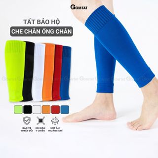 Tất ống chân đá bóng GOMTAT bảo vệ cơ, vớ ống chân chất polyester khử mùi êm chân - TIA-ONG-2506