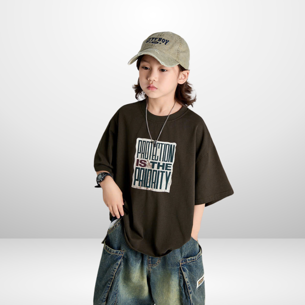 Áo Thun Ngắn Tay Mùa Hè Cho Bé Trai, Bé Gái In Hình Năng Động, Cổ Tròn B577 | JJ Kids Fashion