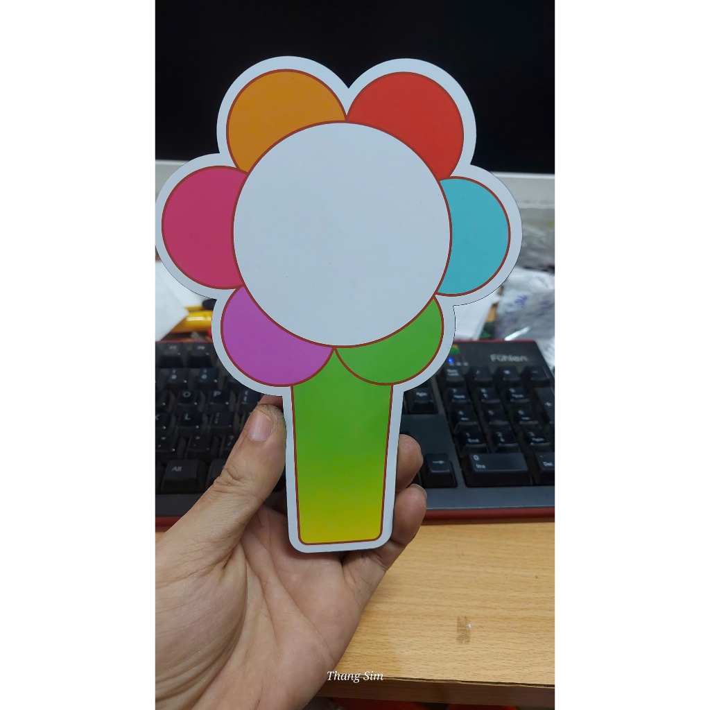 Thẻ Hoa Ghi Đáp Án ép plastic viết xóa được, kích thước 20 x 14cm ( COMBO 10 THẺ )