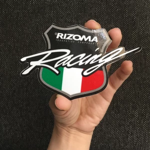 Logo RIZOMA racing[11x7cm] Hình dán decal siêu dính, chống nước, tem đua trang trí xe máy