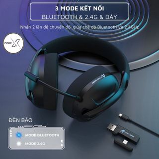 Tai Nghe Bluetooth Chụp Tai Không Dây Headphone Attack Shark L80 Âm Bass 3D Chơi Game Giải Trí