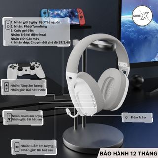 Tai Nghe Bluetooth Chụp Tai Không Dây Headphone Attack Shark L80 Âm Bass 3D Chơi Game Giải Trí