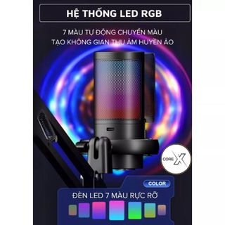 Micro-Micro Livestream, Thu Âm Chuyên Nghiệp ME6S Core X- LED RGB-Lọc 99% Tạp Âm-Thu Âm 360 Độ-BH12T