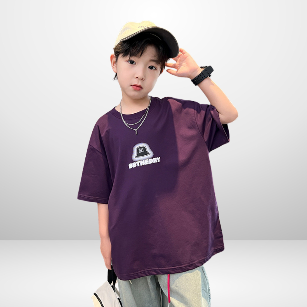 Áo Thun Ngắn Tay Mùa Hè Cho Bé Trai, Bé Gái In Hình Năng Động, Cổ Tròn B584 | JJ Kids Fashion