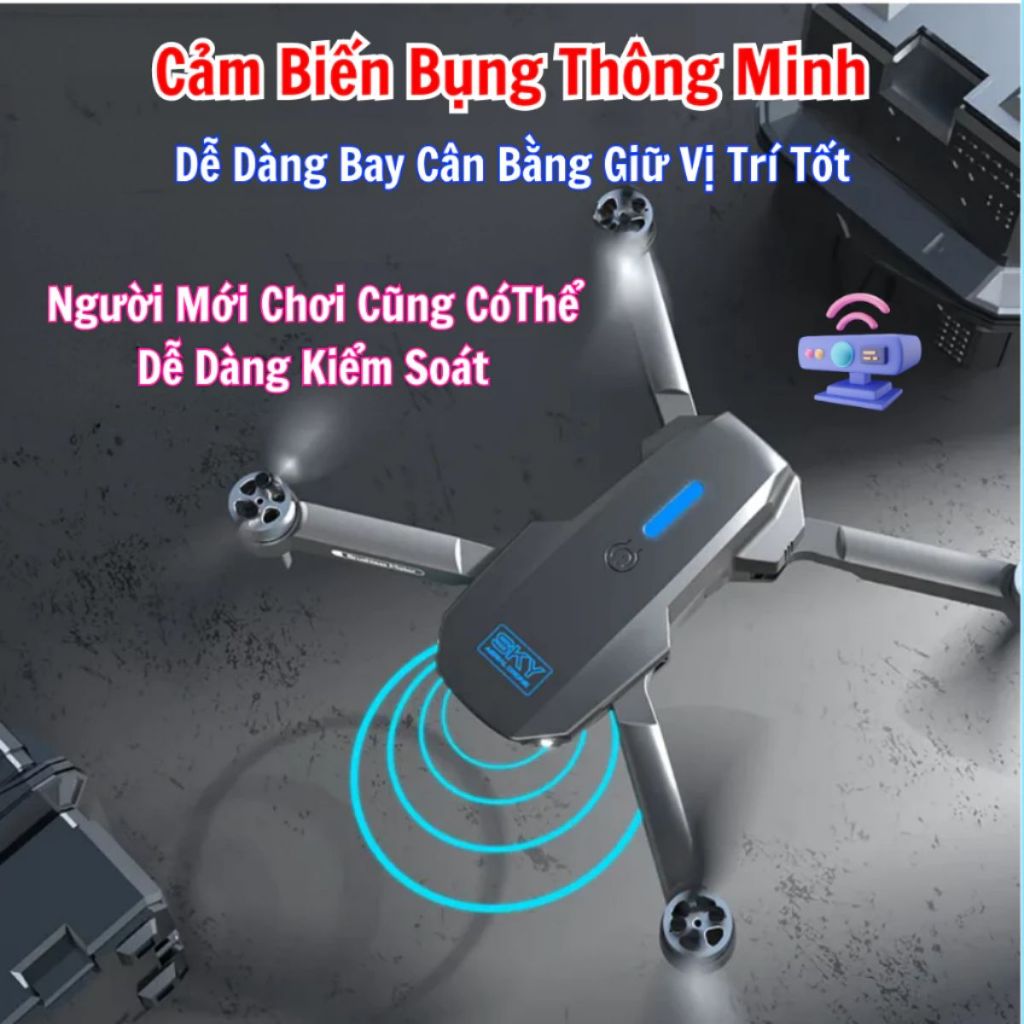 Flycam mini giá rẻ E88 E99 E100 Pro Max, Máy bay điều khiển Bản nâng cấp mới nhất, Flycam siêu sáng