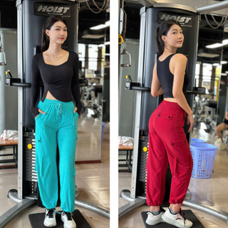 Quần jogger nữ, model: 99104.1.268 Tuấn HD, Phối Túi 2 Bên Ống Rộng Dây Rút Bo Gấu