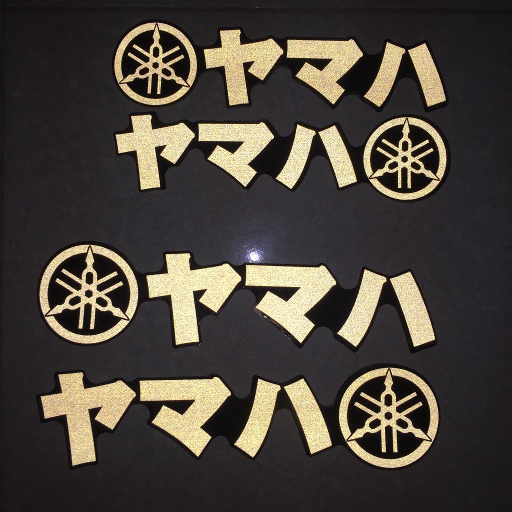 Logo YAMAHA Japanese. Chữ Nhật Bản chất liệu phản quang 3M cao cấp, không bay màu, bong tróc