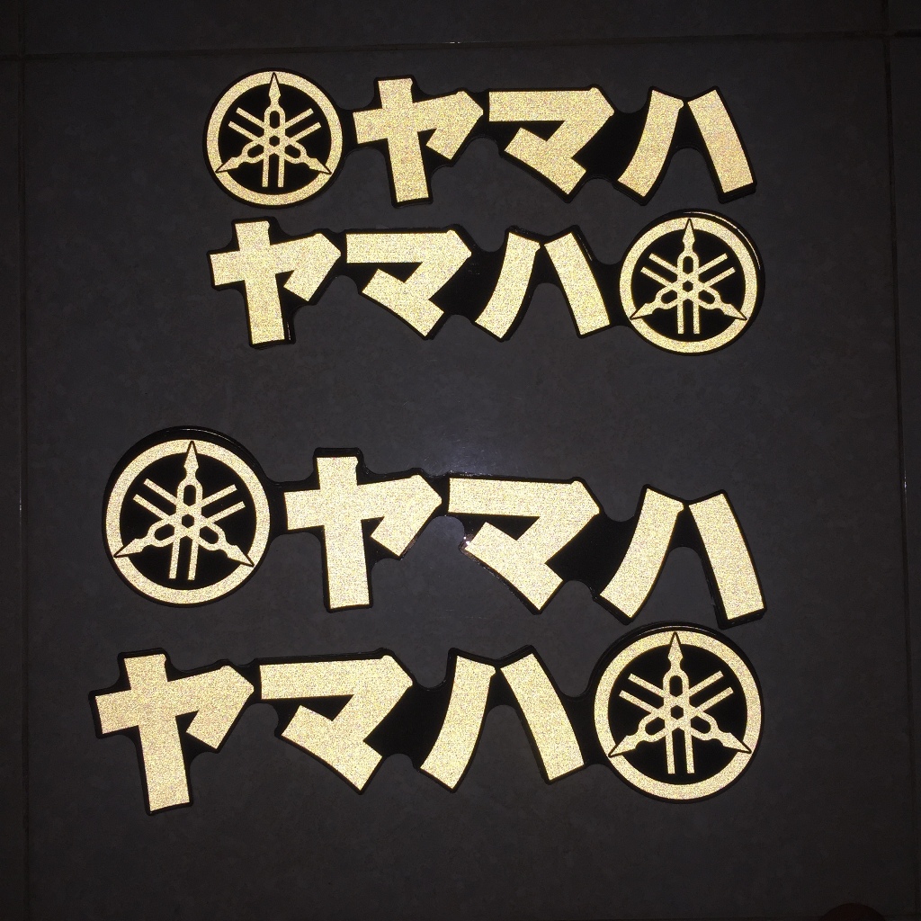 Logo YAMAHA Japanese. Chữ Nhật Bản chất liệu phản quang 3M cao cấp, không bay màu, bong tróc