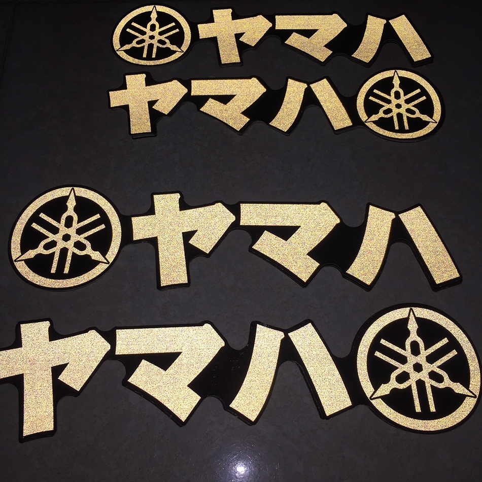 Logo YAMAHA Japanese. Chữ Nhật Bản chất liệu phản quang 3M cao cấp, không bay màu, bong tróc
