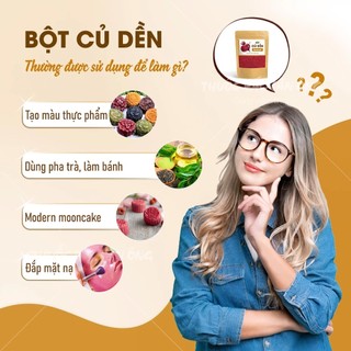 Bột củ dền 100g, củ dền đỏ nguyên chất, bột rau củ ăn dặm, pha uống, tạo màu thực phẩm, giàu chất xơ