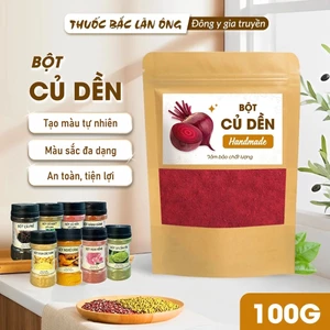 Bột củ dền 100g, củ dền đỏ nguyên chất, bột rau củ ăn dặm, pha uống, tạo màu thực phẩm, giàu chất xơ