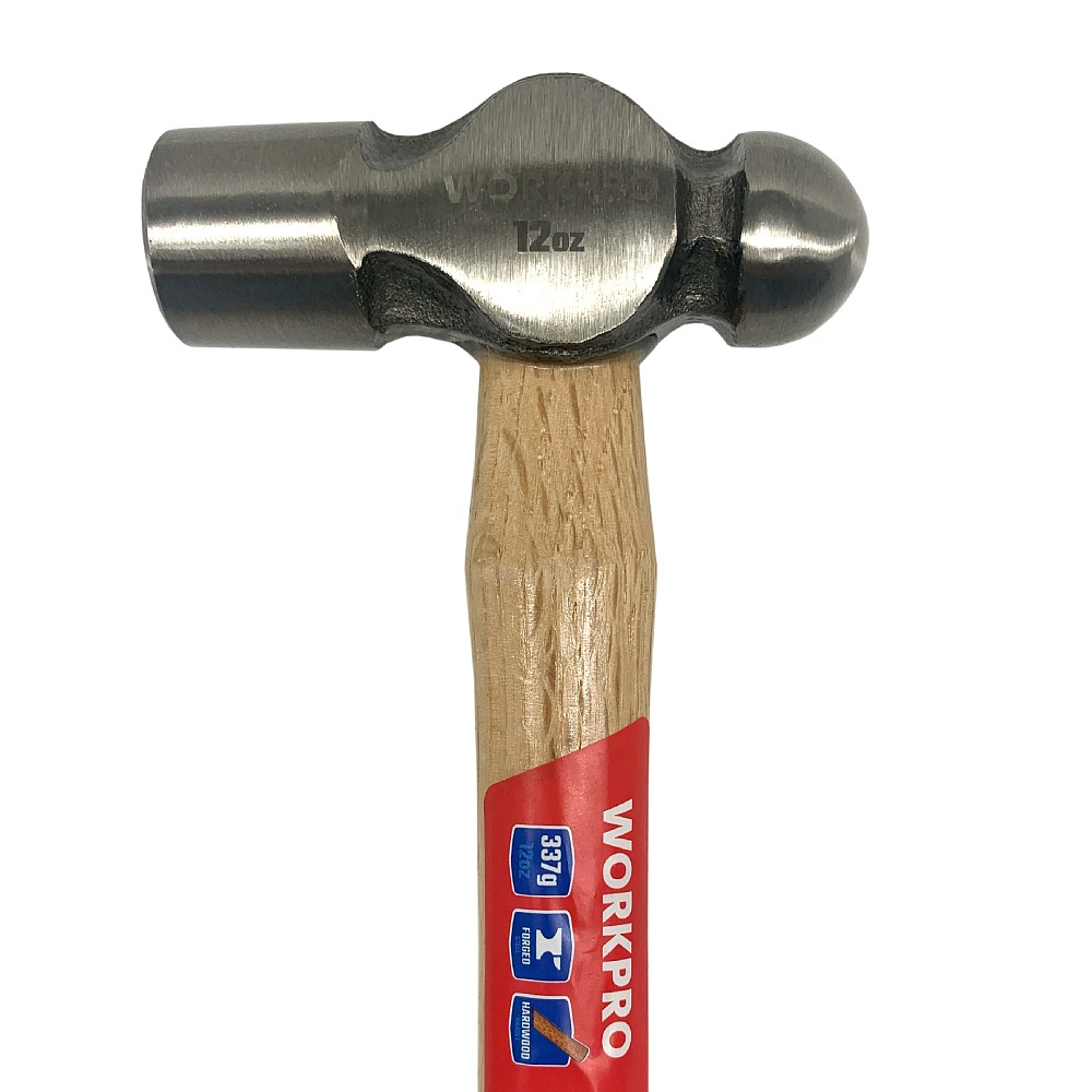 Búa 2 đầu WORKPRO 1 đầu bằng và 1 đầu bi 225g (8oz) 337g(12Oz) cán gỗ WP241024 WP241025 - Hàng chuẩn chính hãng