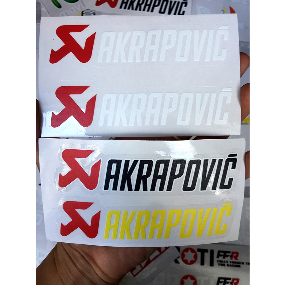 Tem in UV, Akrapovic nền trong suốt. Nhiều màu chọn lựa. Decal chống nước, không bay màu. Sticker cao cấp