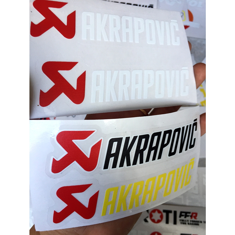 Tem in UV, Akrapovic nền trong suốt. Nhiều màu chọn lựa. Decal chống nước, không bay màu. Sticker cao cấp