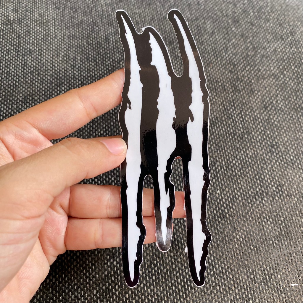 [ Combo 2 Hình ] Vết cào xước MÀU TRẮNG, hình dán trang trí xe máy, xe ôtô, nón, điện thoại... Decal chống nước