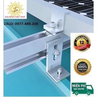 Chân L Solar chuyên dụng lắp năng lượng mặt trời - Chân L dày 6mm + Bulong M8x25 inox 304 + vít tôn inox