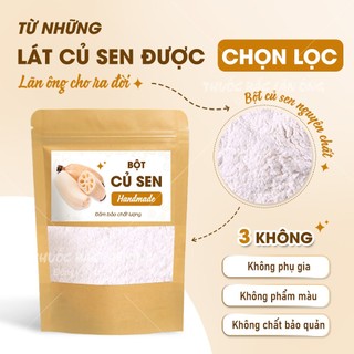 Bột củ sen 100g, nguyên chất, thơm mịn, bột ngũ cốc nhà làm, thơm ngon - Lãn Ông