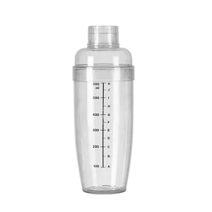Bình lắc Shaker pha chế nhựa chia vạch đen 320ml--600ml Việt Nhật.
