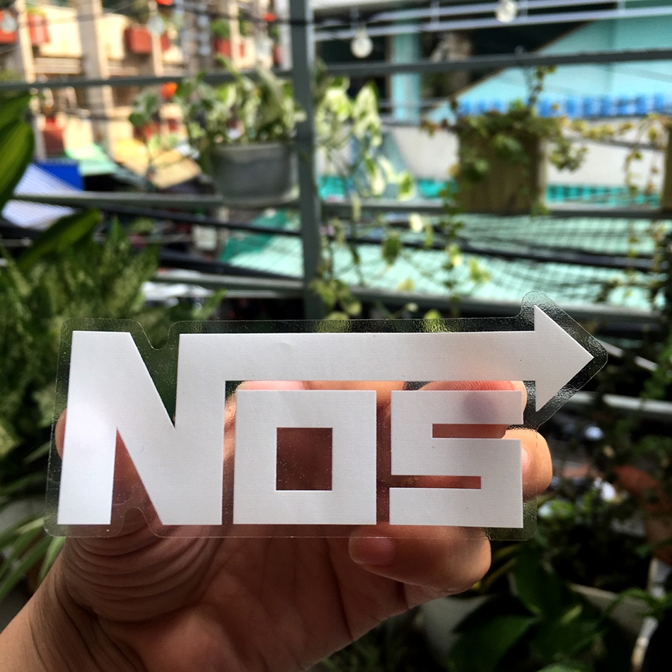 Tem in UV, NOZ nền trong suốt. Decal chống nước, không bay màu. Sticker cao cấp
