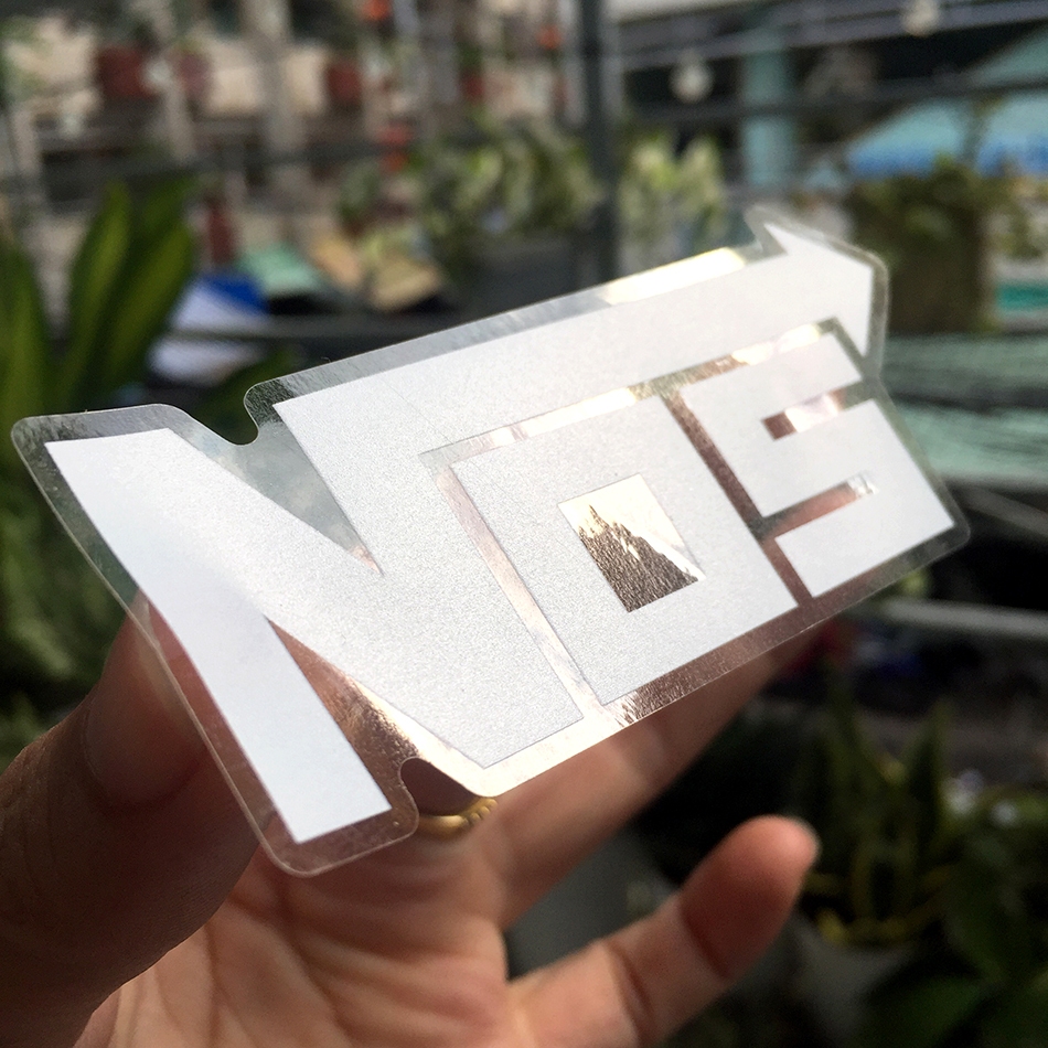 Tem in UV, NOZ nền trong suốt. Decal chống nước, không bay màu. Sticker cao cấp