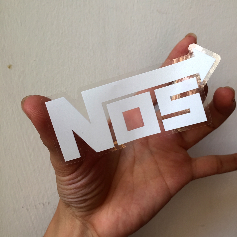 Tem in UV, NOZ nền trong suốt. Decal chống nước, không bay màu. Sticker cao cấp