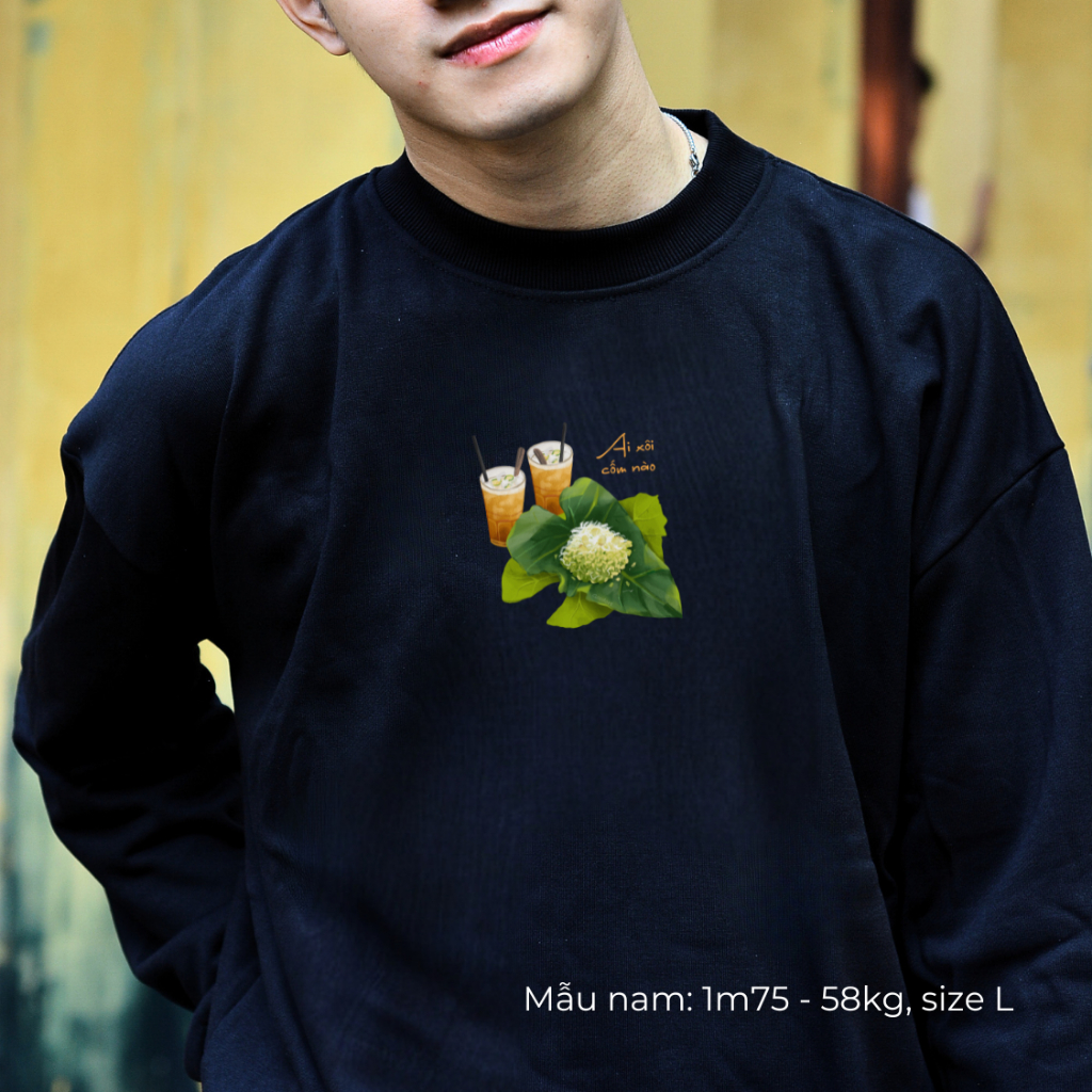 Áo dài tay Sweater nỉ chân cua (Nỉ Da Cá) thương hiệu Goodore mẫu Xôi Cốm dáng Oversize năng động mùa thu đông