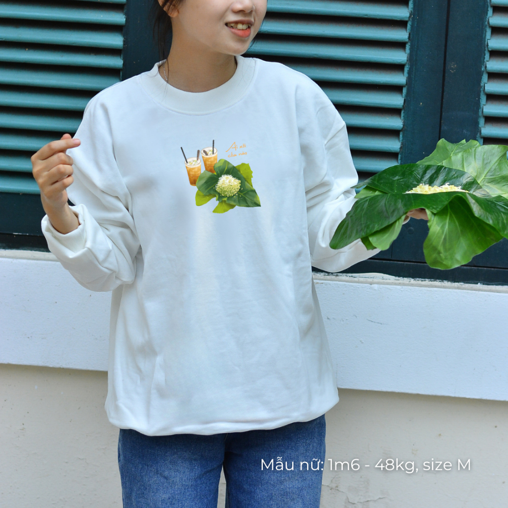 Áo dài tay Sweater nỉ chân cua (Nỉ Da Cá) thương hiệu Goodore mẫu Xôi Cốm dáng Oversize năng động mùa thu đông