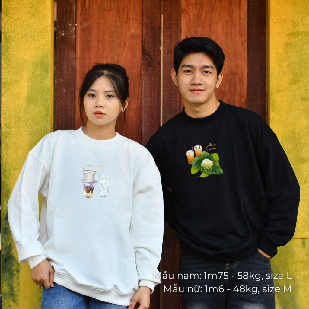 Áo dài tay Sweater nỉ chân cua (Nỉ Da Cá) thương hiệu Goodore mẫu Xôi Cốm dáng Oversize năng động mùa thu đông