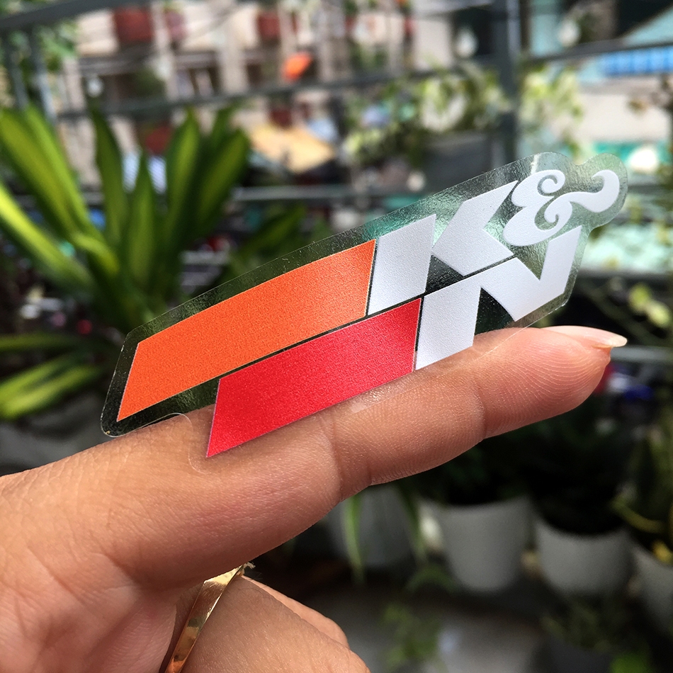 Tem in UV, KN nền trong suốt. Decal chống nước, không bay màu. Sticker cao cấp