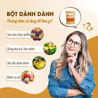 Bột dành dành nguyên chất 100g (Bột tạo màu tự nhiên, hạt dành dành, chi tử) - Thuốc Bắc Lãn Ông