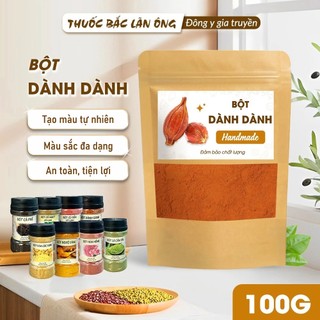 Bột dành dành nguyên chất 100g (Bột tạo màu tự nhiên, hạt dành dành, chi tử) - Thuốc Bắc Lãn Ông
