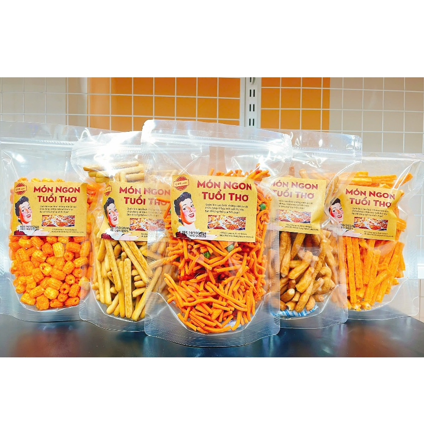Combo 5 Túi Bánh Snack Đậm Vị Size Mini - Snack Ăn Vặt Nhà Cam | Shopee ...