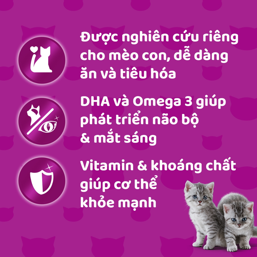 Ảnh Thức ăn cho mèo con WHISKAS Junior dạng sốt – túi 80g 2