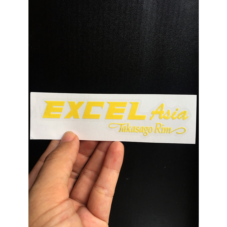 Tem in UV, EXCEL Asia nền trong suốt. Decal chống nước, không bay màu. Sticker cao cấp