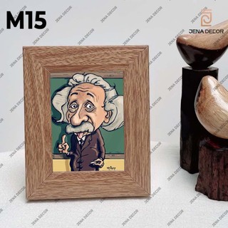 Khung ảnh Lisa, ảnh Van Gogh, ảnh Edison,...chế hài hước, khung ảnh để bàn mini kích thước 12*17