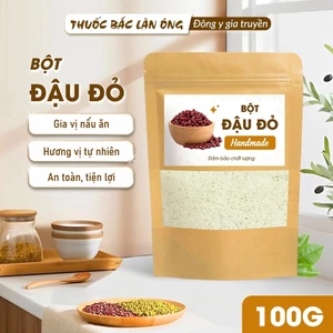 Bột đậu đỏ 100g, rang thơm, nghiền mịn, nguyên chất, bột đắp mặt dưỡng trắng, dưỡng ẩm da