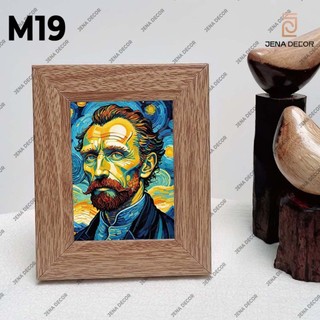 Khung ảnh Lisa, ảnh Van Gogh, ảnh Edison,...chế hài hước, khung ảnh để bàn mini kích thước 12*17