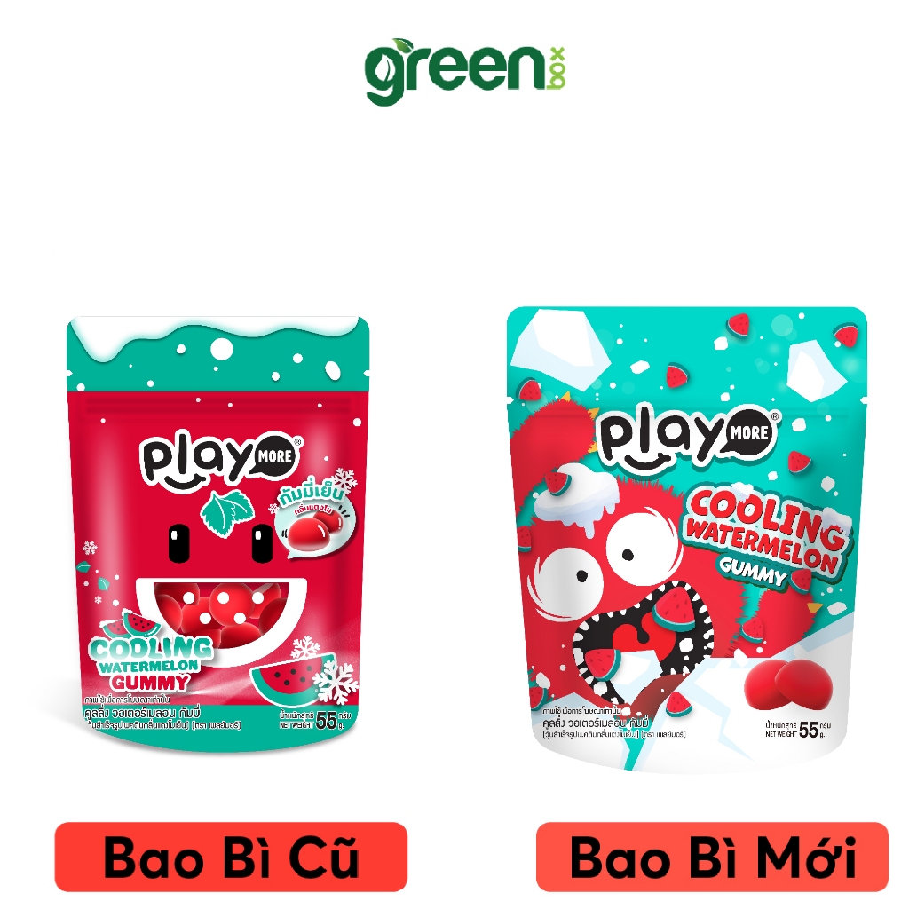 Ảnh Kẹo dẻo hương Dưa Hấu mát lạnh Playmore 55g 1