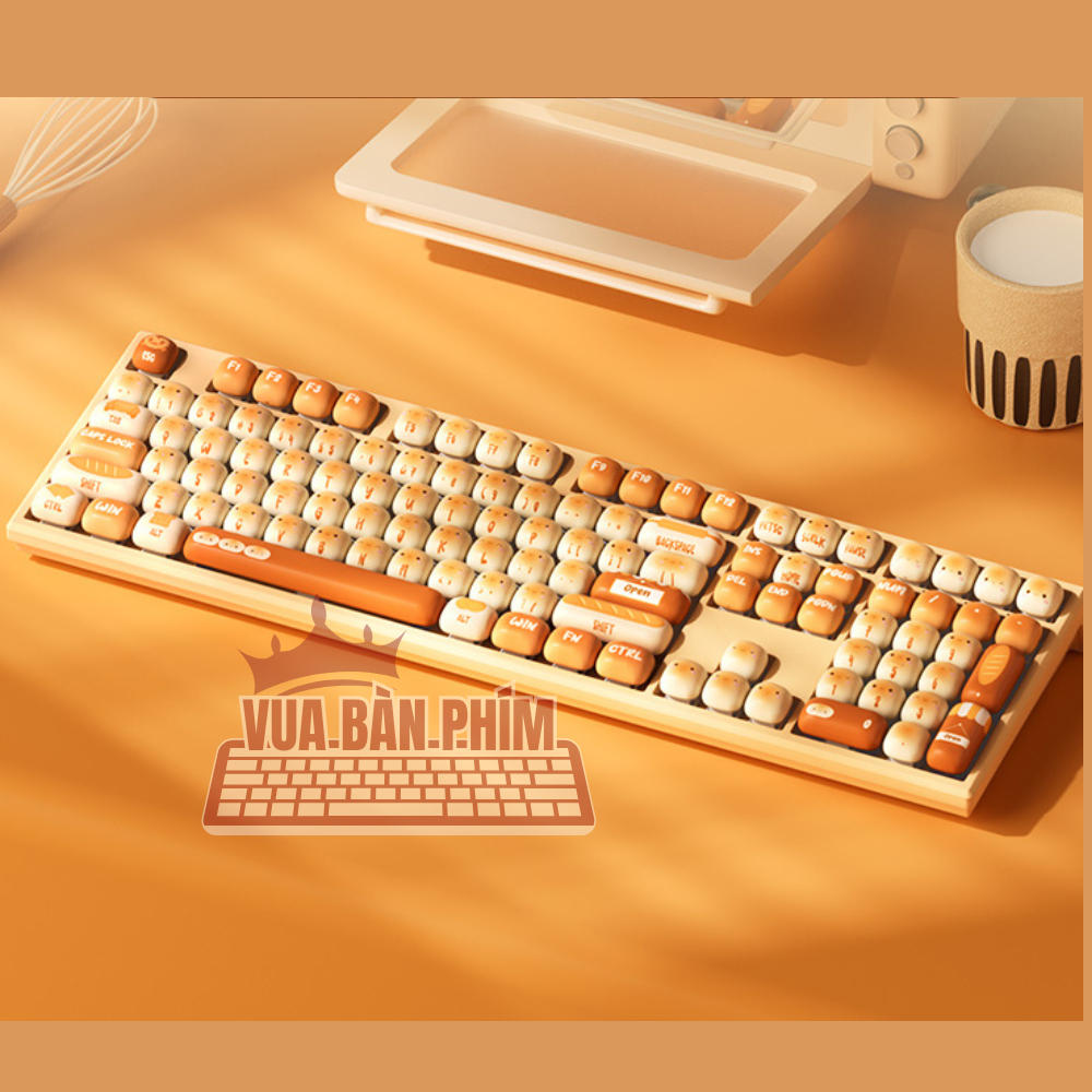 Bàn phím cơ không dây Akko 5108 / mg108b keycap Mantou Paradise / Pig Party layout 108 phím , led rgb , hotswap | BigBuy360 - bigbuy360.vn