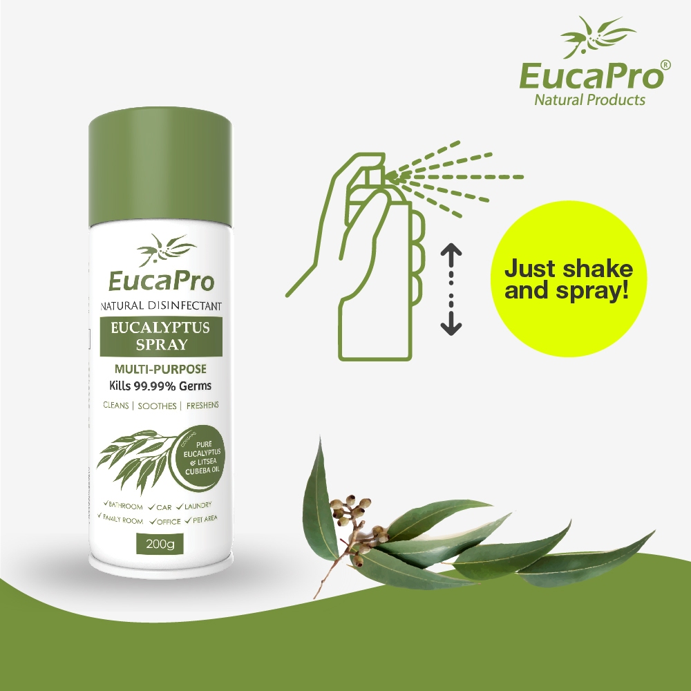 Xịt Khử Khuẩn hiệu EucaPro Natural Products Chiết Xuất Khuynh Diệp 200g