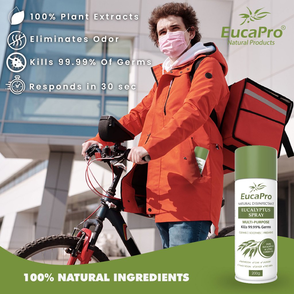 Xịt Khử Khuẩn hiệu EucaPro Natural Products Chiết Xuất Khuynh Diệp 200g