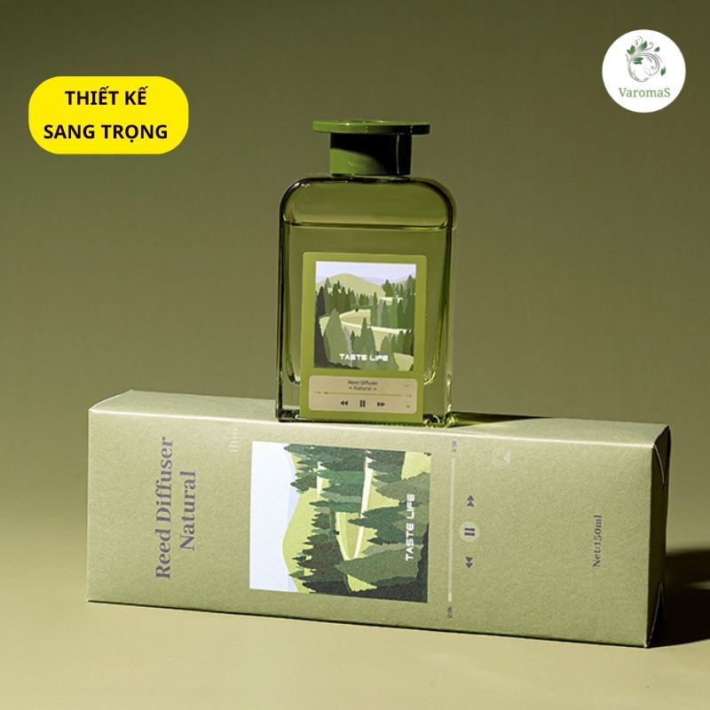 Tinh Dầu Thơm Thiên Nhiên Varomas 150ml Bản Sang Trọng Để Phòng Que Gỗ Tự Khuếch Tán Thanh Lọc Khử Mùi Không Khí KT118