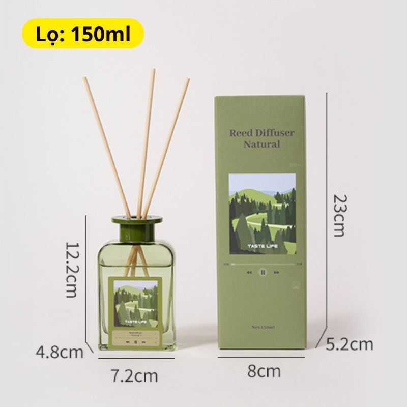 Tinh Dầu Thơm Thiên Nhiên Varomas 150ml Bản Sang Trọng Để Phòng Que Gỗ Tự Khuếch Tán Thanh Lọc Khử Mùi Không Khí KT118