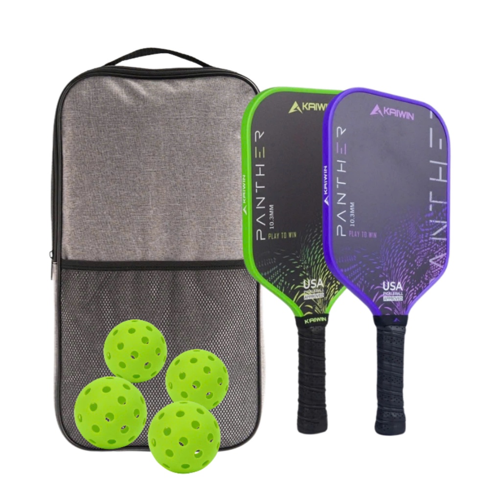 Bộ 2 vợt Pickleball cao cấp siêu nhẹ, siêu bền TẶNG kèm túi và 4 bóng, bộ vợt Pickleball cho gia đình bền đẹp, giá rẻ