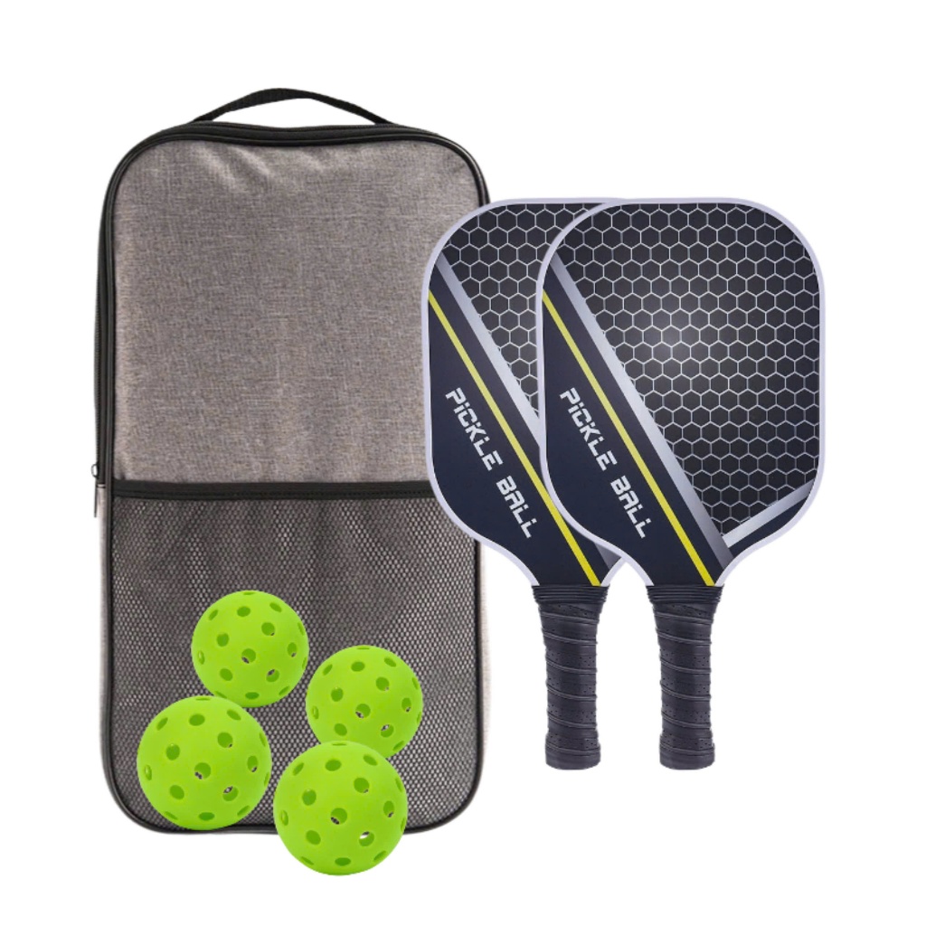 Bộ 2 vợt Pickleball cao cấp siêu nhẹ, siêu bền TẶNG kèm túi và 4 bóng, bộ vợt Pickleball cho gia đình bền đẹp, giá rẻ
